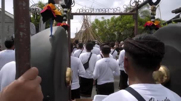 Desa Munggu Kabupaten Badung Bali Indonezia Februarie 2020 Ceremonia Mekotek — Videoclip de stoc