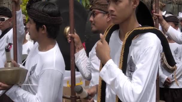 Desa Munggu Kabupaten Badung Bali Indonesia Febbraio 2020 Cerimonia Mekotek — Video Stock