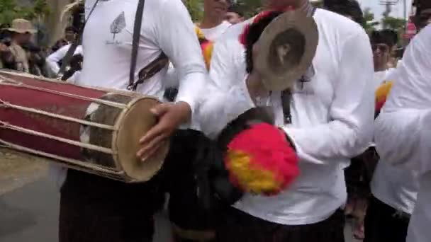 Desa Munggu Kabupaten Badung Bali Indonezia Februarie 2020 Ceremonia Mekotek — Videoclip de stoc