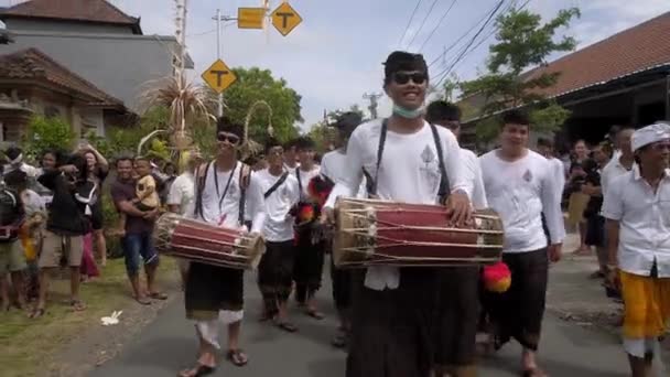 Desa Munggu Kabupaten Badung Bali Indonesien Februar 2020 Ceremony Mekotek – Stock-video
