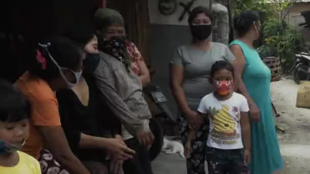 Benoa Kuta Kabupaten Badung Bali Endonezya Temmuz 2020 Yüzlerinde Maskeli — Stok video