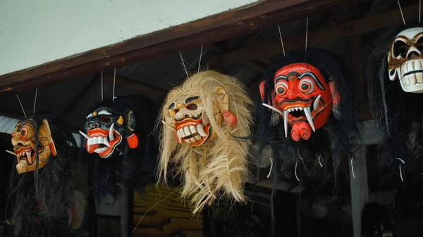 Máscara Rangda Dos Símbolos Energia Negativa Religião Hindu Bali — Fotografia de Stock