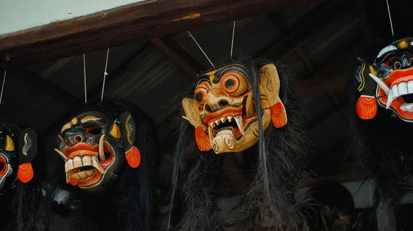 Máscara Rangda Dos Símbolos Energia Negativa Religião Hindu Bali — Fotografia de Stock