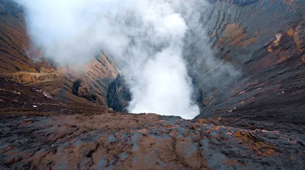 Foto Del Cráter Del Volcán Humo Isla Java Indonesia — Foto de Stock