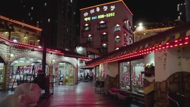 Seoul Güney Kore Mayıs 2019 Antik Neon Lambalı Küçük Bir — Stok video