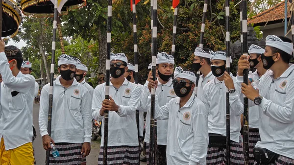 Desa Munggu Mengwi Kabupaten Badung Bali Endonezya Eylül 2020 Tören — Stok fotoğraf