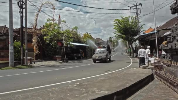 Desa Munggu Mengwi Kabupaten Badung Bali Indonésie Září 2020 Auto — Stock video