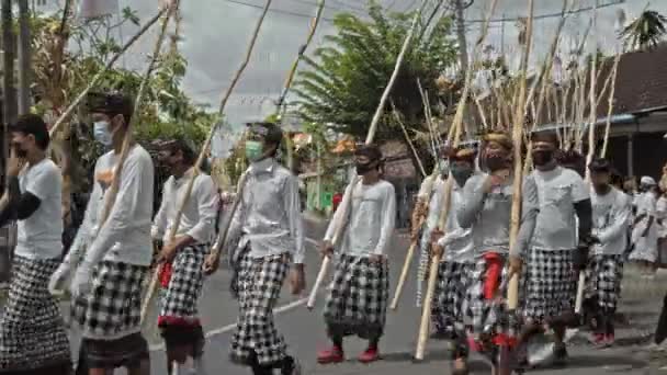 Desa Munggu Mengwi Kabupaten Badung Bali Indonezia Septembrie 2020 Ceremonie — Videoclip de stoc