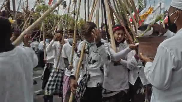 Desa Munggu Mengwi Kabupaten Badung Bali Indonezia Septembrie 2020 Ceremonie — Videoclip de stoc