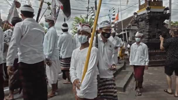 Desa Munggu Mengwi Kabupaten Badung Bali Indonesien September 2020 Zeremonie — Stockvideo