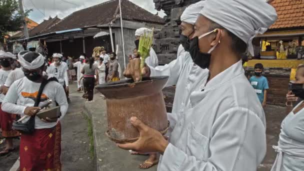 Desa Munggu Mengwi Kabupaten Badung Bali Indonesia September 2020 Ceremony — 图库视频影像