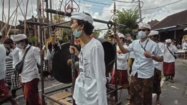 Desa Munggu Mengwi Kabupaten Badung Bali Indonesia Septiembre 2020 Ceremonia — Vídeo de stock