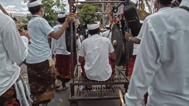 Desa Munggu Mengwi Kabupaten Badung Bali Indonesië September 2020 Ceremonie — Stockvideo