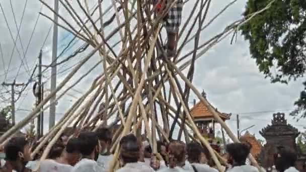 Desa Munggu Mengwi Kabupaten Badung Bali Indonesia Septiembre 2020 Ceremonia — Vídeo de stock