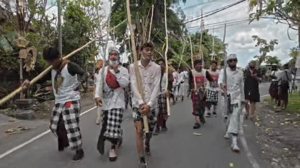 Desa Munggu Mengwi Kabupaten Badung Bali Indonésia Setembro 2020 Cerimônia — Vídeo de Stock