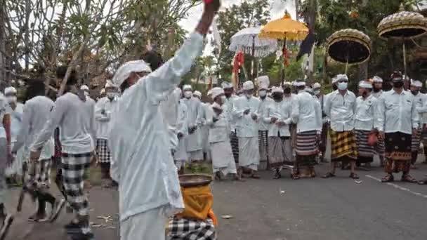 Desa Munggu Mengwi Kabupaten Badung Bali Indonezia Septembrie 2020 Ceremonie — Videoclip de stoc