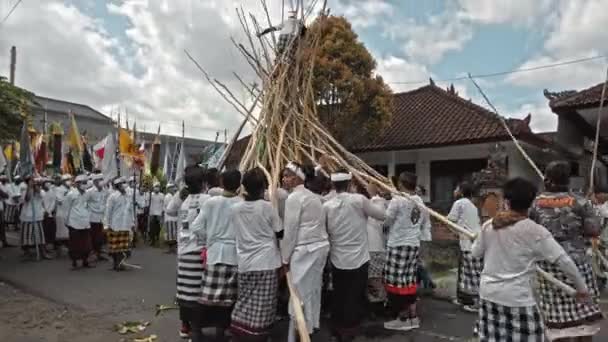 Desa Munggu Mengwi Kabupaten Badung Bali Indonesia Septiembre 2020 Ceremonia — Vídeos de Stock