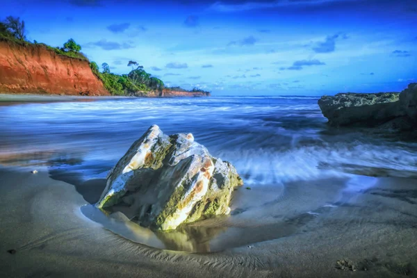 Movimiento Agua Playa Indonesia Naturaleza Viajes — Foto de Stock