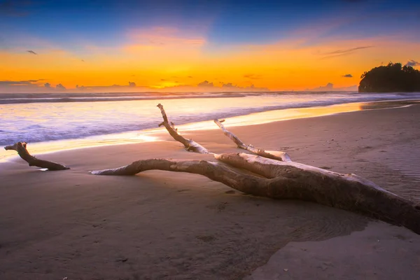 Keindahan Alam Dengan Saat Matahari Terbenam Pantai — Stok Foto