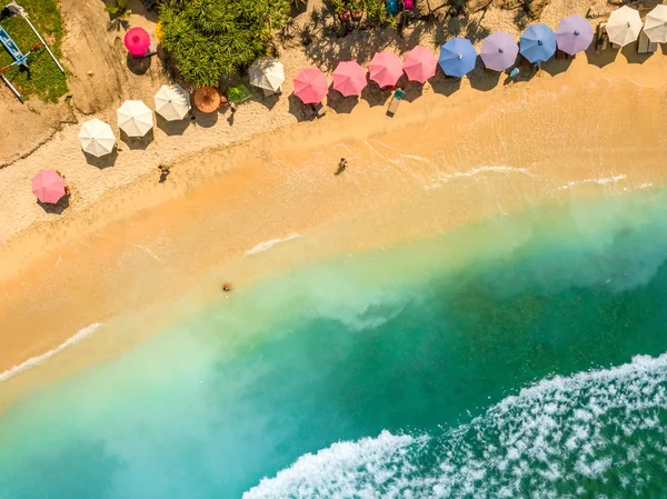 People on a Tropical Beach. Aerial View — Stock Photo, Image