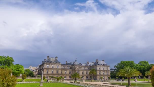 Francia Parigi Estate Nel Giardino Del Lussemburgo Giornata Sole Forti — Video Stock