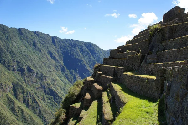 Terrazas Utilizadas Para Agricultura Por Incans Machu Picchu — Foto de Stock