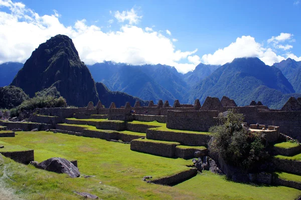 Machu Picchu Sitio Las Ruinas Ciudadela Inca Alto Los Andes — Foto de Stock