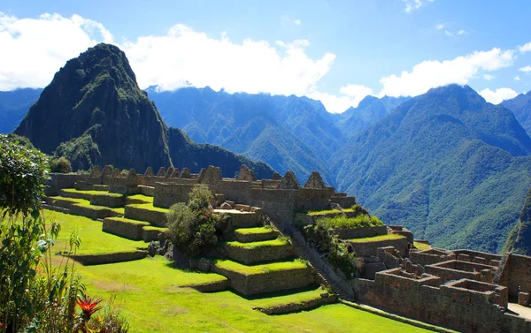 Machu Picchu Sitio Las Ruinas Ciudadela Inca Alto Los Andes — Foto de Stock