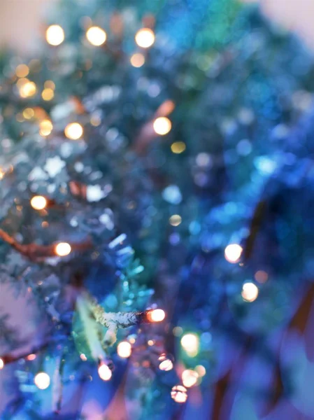 Renkli güzel bokeh bulanıklık ve parlak renkli noktalar ile hassas turkuaz ve mor tonlar şenlikli doku