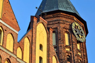 Koenigsberg Katedrali, 14 yüzyıl Gotik Tapınağı. Sembol Kaliningrad (kadar 1946 Koenigsberg), Rusya Federasyonu. Turistik, mimari, Anıt