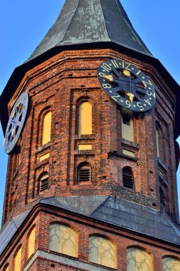 Koenigsberg Katedrali, 14 yüzyıl Gotik Tapınağı. Sembol Kaliningrad (kadar 1946 Koenigsberg), Rusya Federasyonu. Turistik, mimari, Anıt