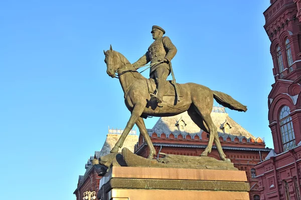 Moscow Russia November 2018 Equestrian Monument Marshal Soviet Union Georgy — Stock Photo, Image