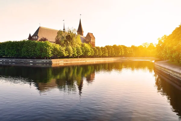 Koningsbergen Kathedraal Kneiphof Eiland Gotische 14E Eeuw Symbool Van Stad — Stockfoto