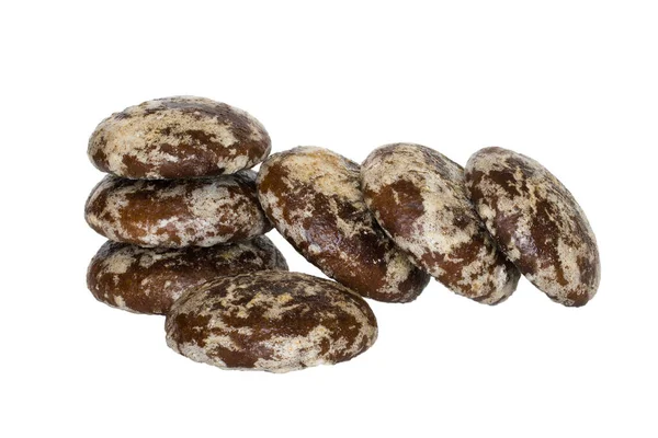 Köstliche Schokolade Lebkuchen Isoliert Auf Weißem Hintergrund Nahaufnahme — Stockfoto