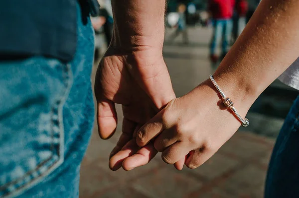 Couple Holding Hands Together Forever Love — Stock Photo, Image