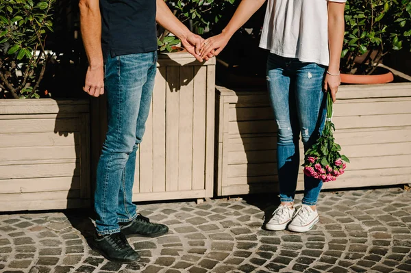 Couple holding hands together as forever love