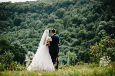 Gelin ve damat düğün töreni önce Photoshoot