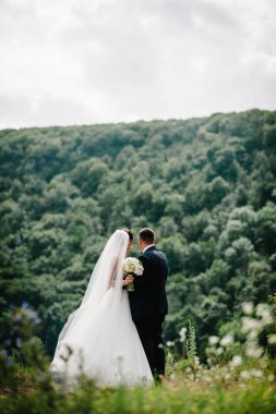 Gelin ve damat düğün töreni önce Photoshoot
