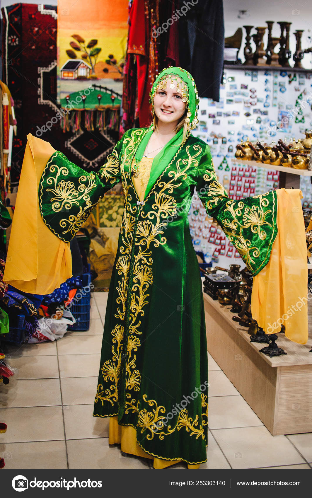 Young Woman Traditional Turkish Costume Stock Photo by ©Sobolevskyi  253303140