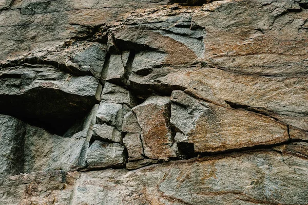 Stone Texture Background Surface Granite Basalt Large Rock Stone Wall — Stock Photo, Image