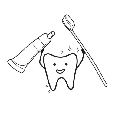 tatlı diş vektör çizim
