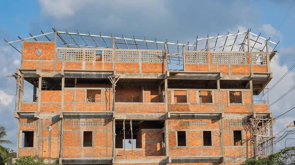 Casas Três Andares Estão Construção Tailândia Design Casa Moderna — Fotografia de Stock