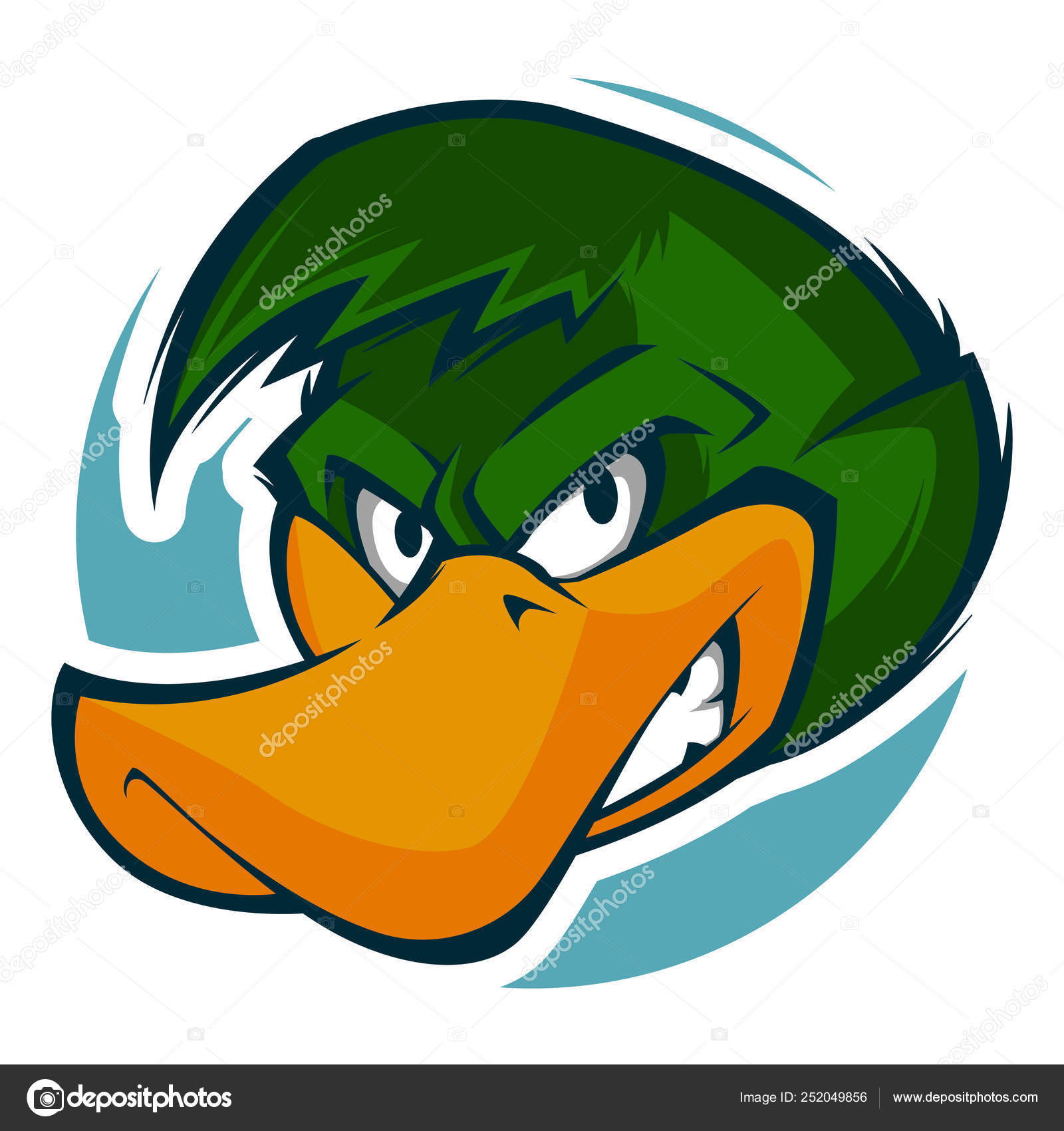 Angry duck head illustration mascot esports logo Stock Vector Image by  ©vector_victory #252049856