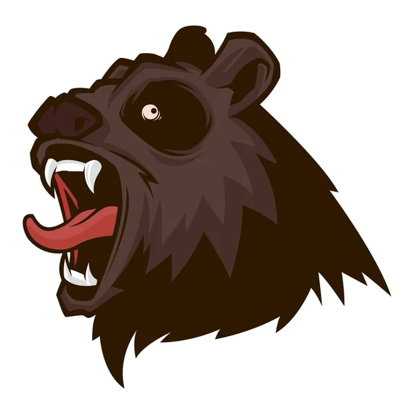 Ilustracja niedźwiedź maskotka wektor zły — Wektor stockowy