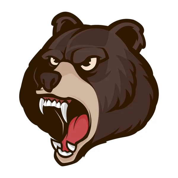 Сердитий ведмідь талісман Векторні ілюстрації Векторна Графіка