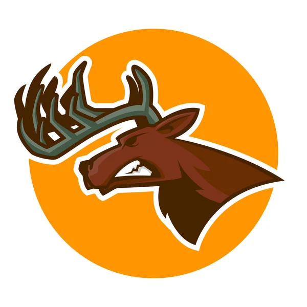 Angry deer head mascot vector illustration Vector Graphics