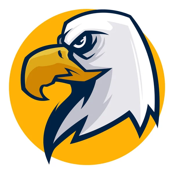 Enojado águila cabeza vector ilustración esports logo — Vector de stock