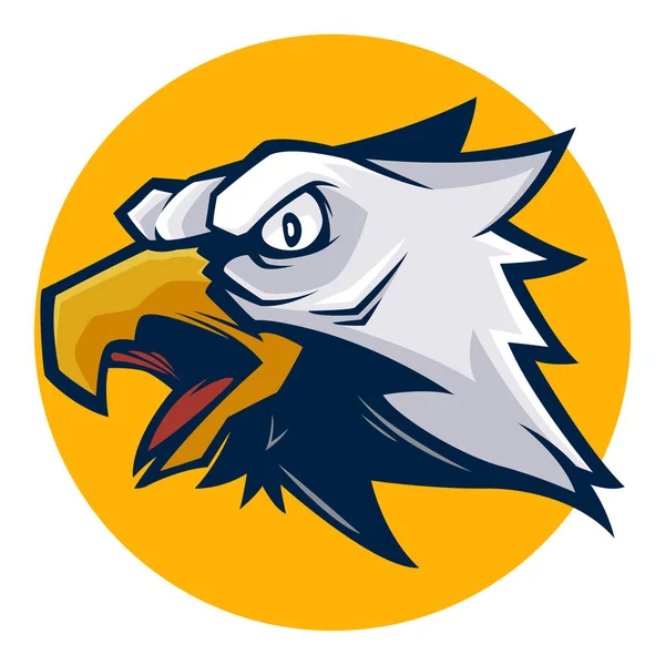 Colère aigle tête vecteur illustration esports logo — Image vectorielle