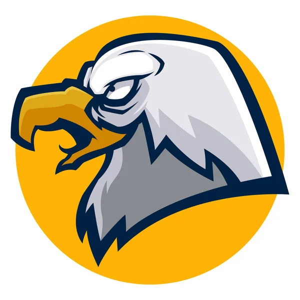 Raiva águia cabeça vetor ilustração esports logotipo —  Vetores de Stock