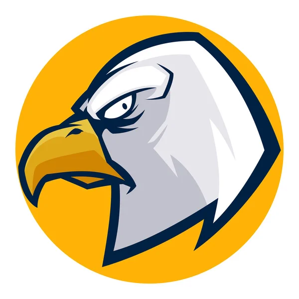 Enojado águila cabeza vector ilustración esports logo — Archivo Imágenes Vectoriales